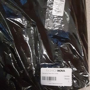 Black off-the-shoulder fashion Nova dress